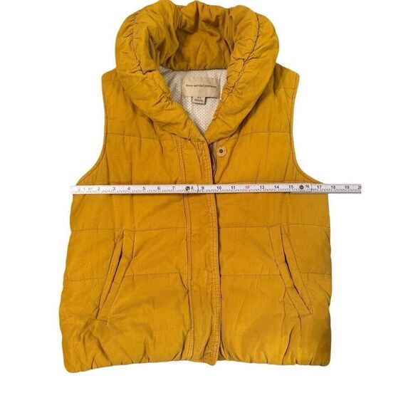 Anthropologie Pilcro and the Letterpress Puffy Quilted Mustard Yellow Vest Zip-u - Picture 8 of 12